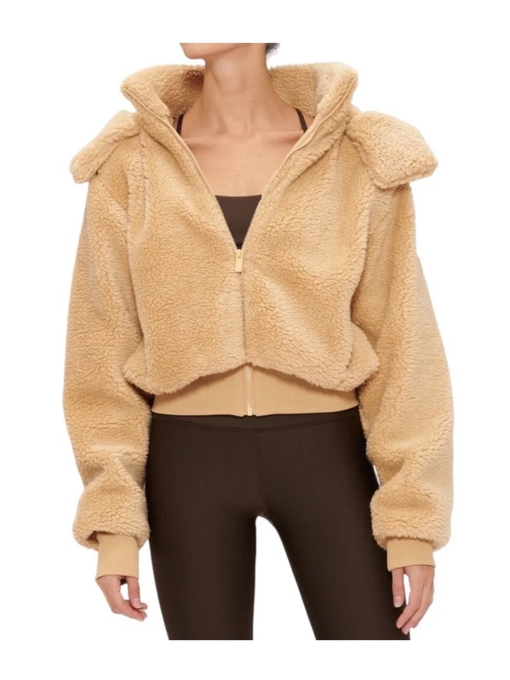 NEW ALO YOGA FOXY SHERPA JACKET REMOVABLE HOOD